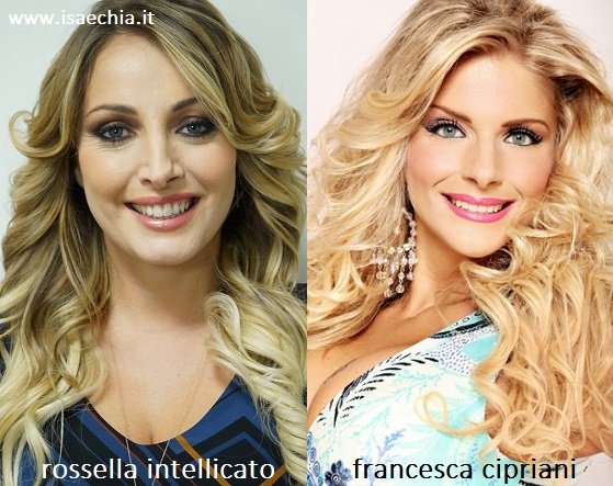 Somiglianza tra Rossella Intellicato e Francesca Cipriani