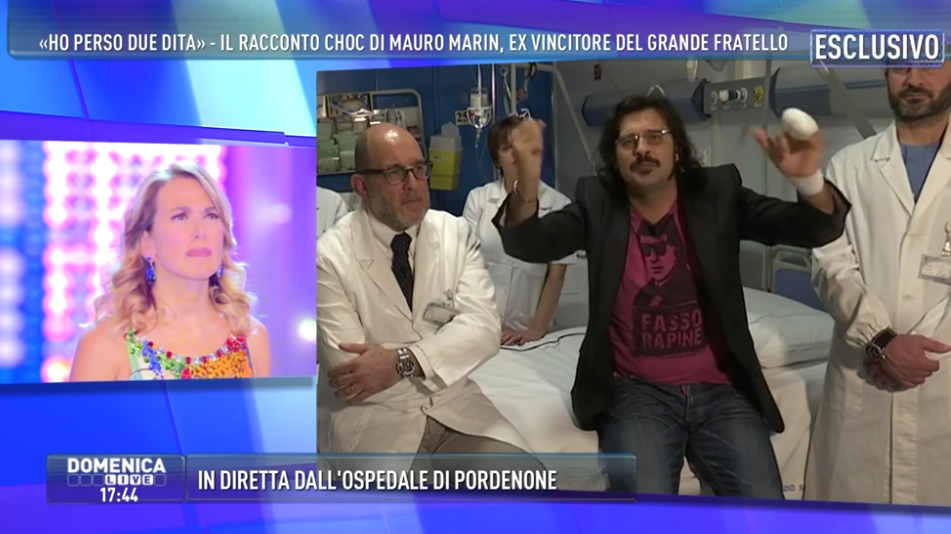 Mauro Marin in diretta a Domenica Live: “Matteo Renzi, tu mi hai rubato la mano!”