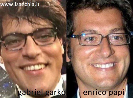 Somiglianza tra Gabriel Garko ed Enrico Papi