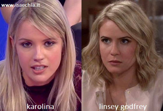 Somiglianza tra Karolina, corteggiatrice di Lucas Peracchi a ‘Uomini e Donne’, e Linsey Godfrey preview