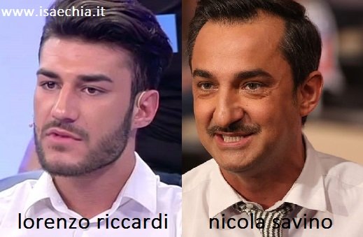 Somiglianza tra Lorenzo Riccardi e Nicola Savino
