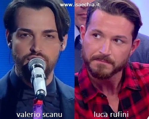 Somiglianza tra Valerio Scanu e Luca Rufini