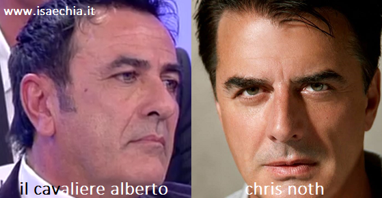 Somiglianza tra Alberto Ilardo, cavaliere del Trono over di ‘Uomini e Donne’, e Chris Noth