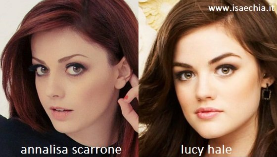 Somiglianza tra Annalisa Scarrone e Lucy Hale