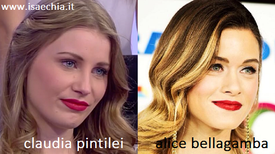 Somiglianza tra Claudia Pintilei e Alice Bellagamba