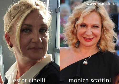 Somiglianza tra Ester Cinelli e Monica Scattini