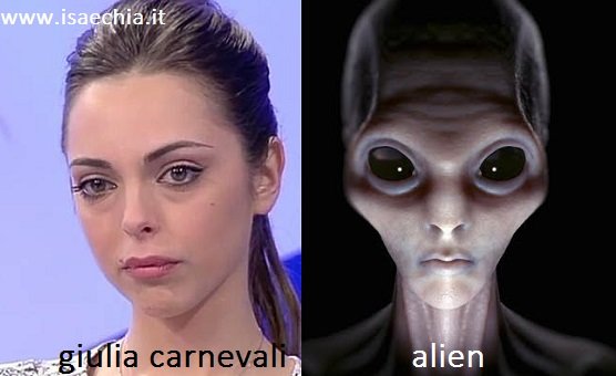 Somiglianza tra Giulia Carnevali e Alien