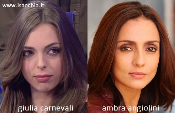 Somiglianza tra Giulia Carnevali e Ambra Angiolini