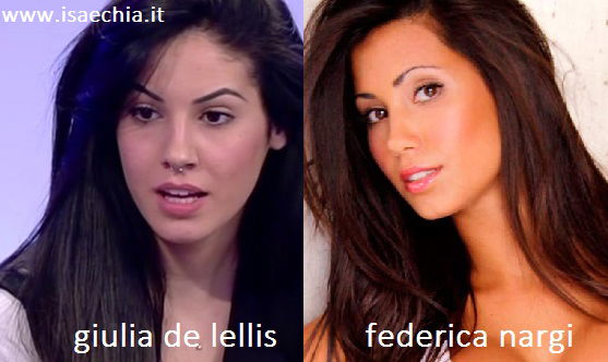 Somiglianza tra Giulia De Lellis e Federica Nargi preview