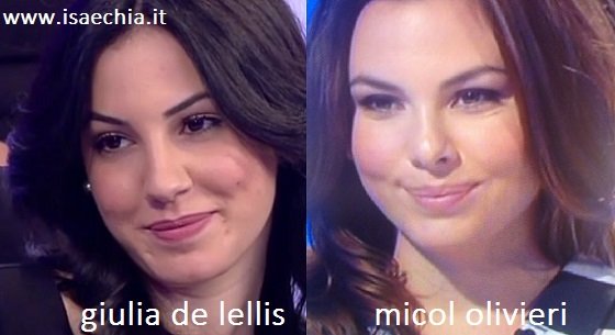 Somiglianza tra Giulia De Lellis e Micol Olivieri