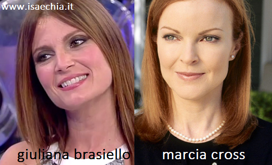 Somiglianza tra Giuliana Brasiello e Marcia Cross