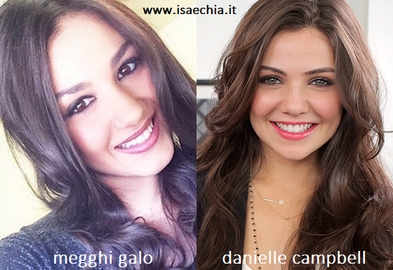 Somiglianza tra Megghi Galo e Danielle Campbell