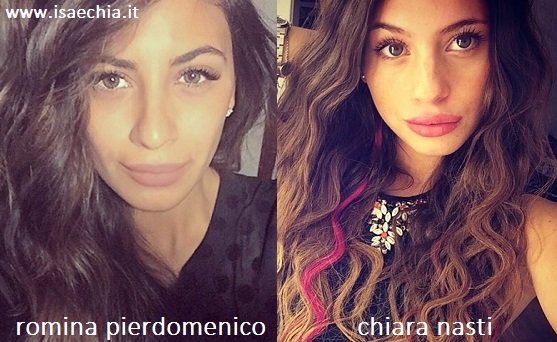 Somiglianza tra Romina Pierdomenico e Chiara Nasti