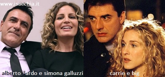 Somiglianza tra Alberto Ilardo e Simona Galluzzi e Carrie e Big di ‘Sex and the City’