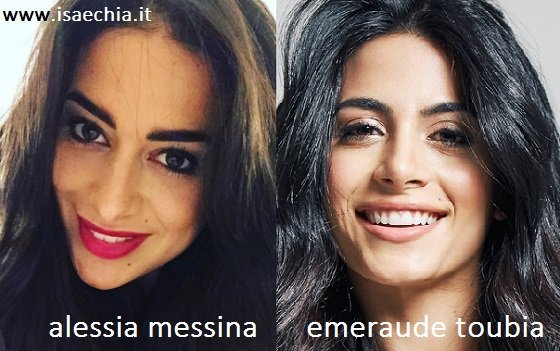 Somiglianza tra Alessia Messina e Emeraude Toubia