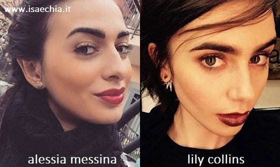 Somiglianza tra Alessia Messina e Lily Collins