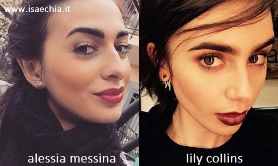 Somiglianza tra Alessia Messina e Lily Collins preview