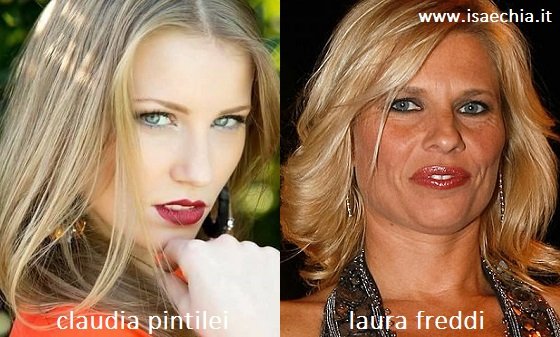 Somiglianza tra Claudia Pintilei e Laura Freddi