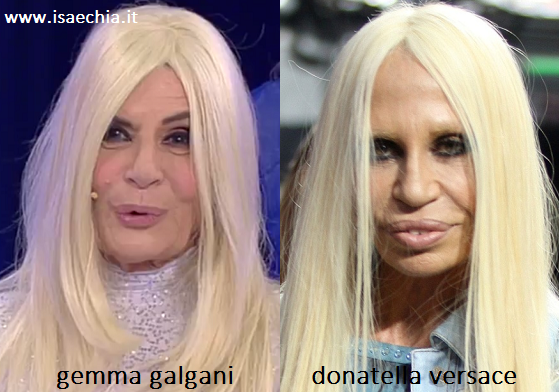 Somiglianza tra Gemma Galgani e Donatella Versace