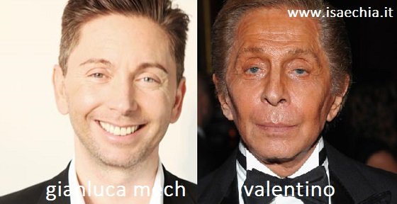 Somiglianza tra Gianluca Mech e Valentino