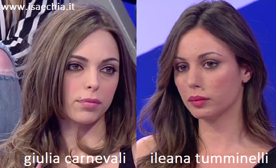Somiglianza tra Giulia Carnevali e Ileana Tumminelli