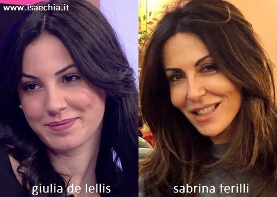 Somiglianza tra Giulia De Lellis e Sabrina Ferilli