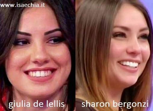 Somiglianza tra Giulia De Lellis e Sharon Bergonzi