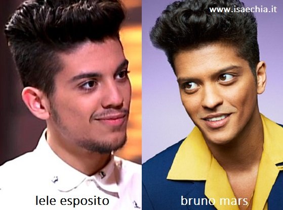 Somiglianza tra Lele Esposito e Bruno Mars