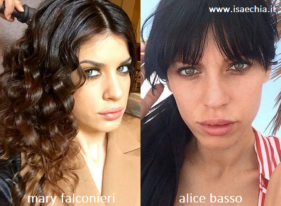 Somiglianza tra Mary Falconieri e Alice Basso