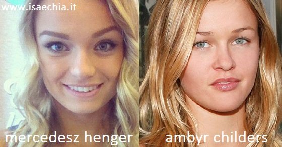 Somiglianza tra Mercedesz Henger e Ambyr Childers
