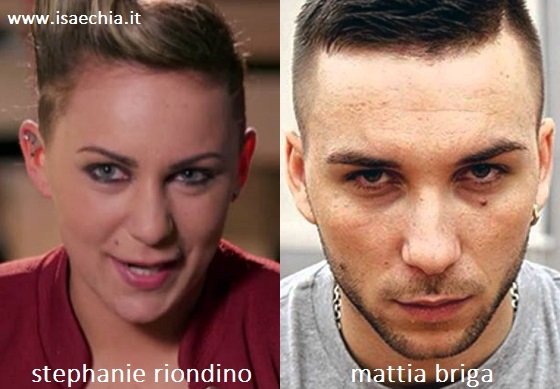 Somiglianza tra Stephanie Riondino e Mattia Briga