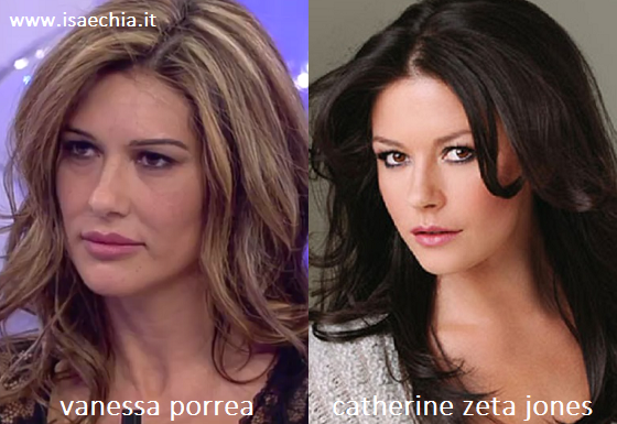 Somiglianza tra Vanessa Porrea e Catherine Zeta Jones