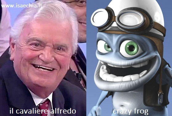 Somiglianza tra Alfredo, cavaliere del Trono over di ‘Uomini e Donne’, e Crazy Frog preview