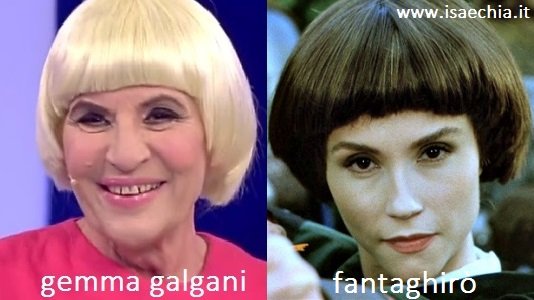 Somiglianza tra Gemma Galgani e Fantaghirò