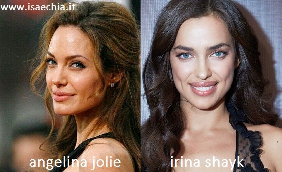 Somiglianza tra Angelina Jolie e Irina Shayk