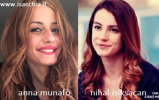 Somiglianza tra Anna Munafò e Nihal Isiksacan