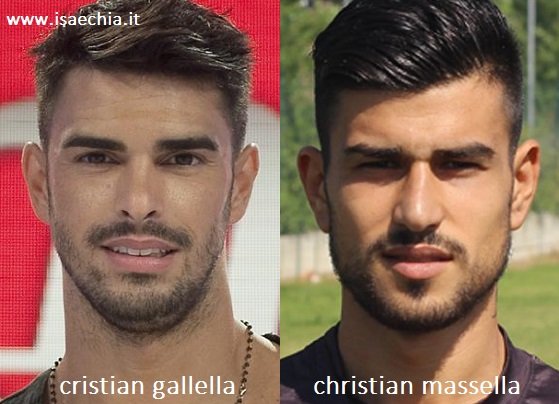 Somiglianza tra Cristian Gallella e Christian Massella
