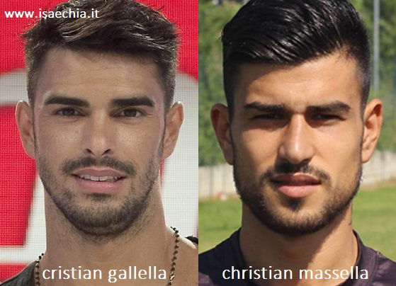 Somiglianza tra Cristian Gallella e Christian Massella preview