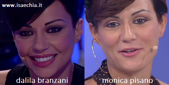Somiglianza tra Dalila Branzani e Monica Pisano