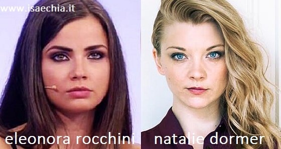 Somiglianza tra Eleonora Rocchini e Natalie Dormer