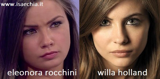 Somiglianza tra Eleonora Rocchini e Willa Holland