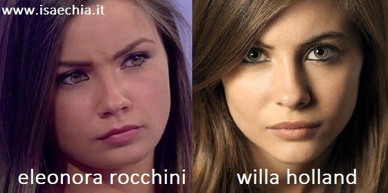 Somiglianza tra Eleonora Rocchini e Willa Holland preview
