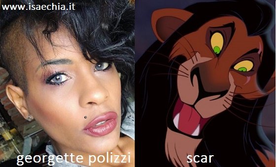 Somiglianza tra Georgette Polizzi e Scar de ‘Il Re Leone’