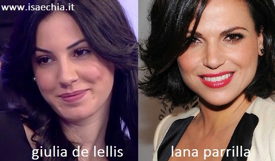 Somiglianza tra Giulia De Lellis e Lana Parrilla