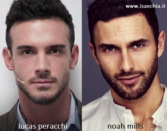Somiglianza tra Lucas Peracchi e Noah Mills