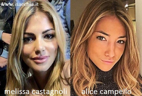 Somiglianza tra Melissa Castagnoli e Alice Campello