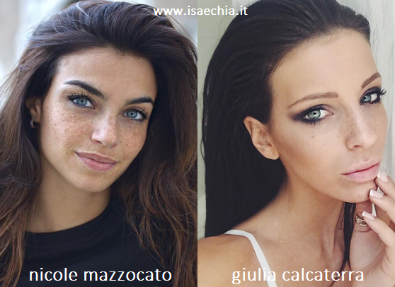 Somiglianza tra Nicole Mazzocato e Giulia Calcaterra preview