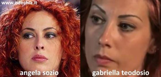 Somiglianza tra Gabriella Teodosio e Angela Sozio
