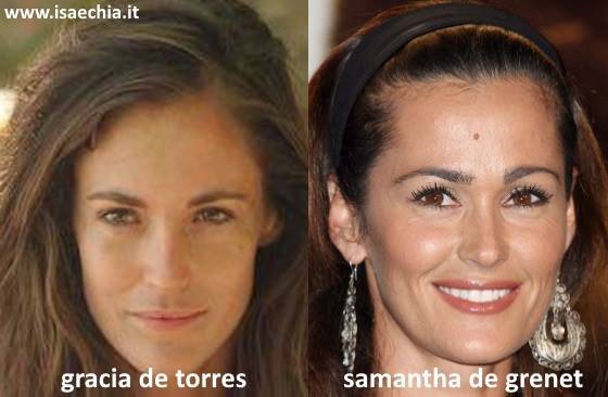 Somiglianza tra Gracia De Torres e Samantha De Grenet