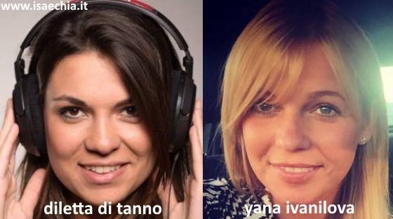 Somiglianza tra Yana Ivanilova e Diletta Di Tanno